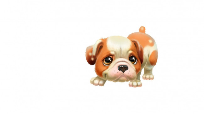 Обои картинки фото рисованное, животные, собачка, милая