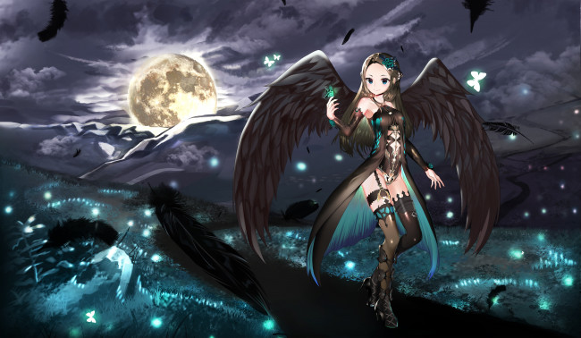 Обои картинки фото аниме, ангелы,  демоны, ангел