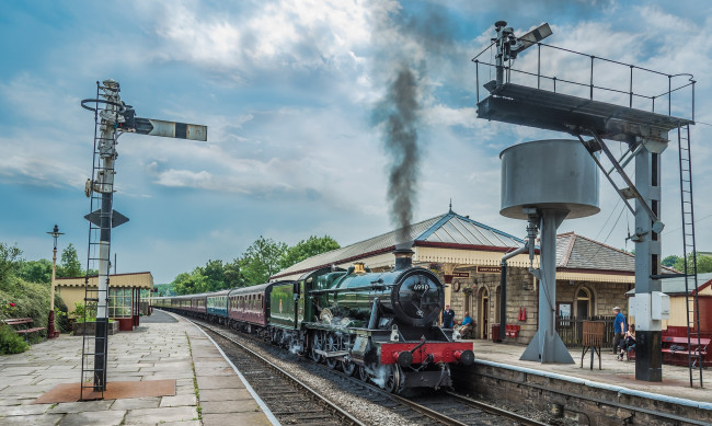 Обои картинки фото техника, паровозы, локомотив, состав