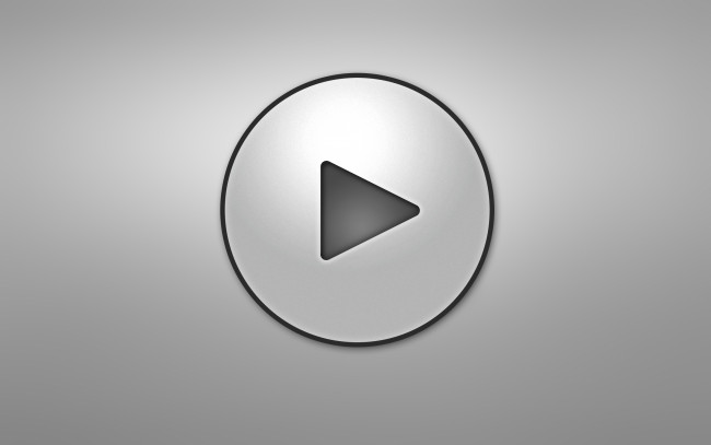 Обои картинки фото play кнопка, рисованное, минимализм, круг, кнопка, play