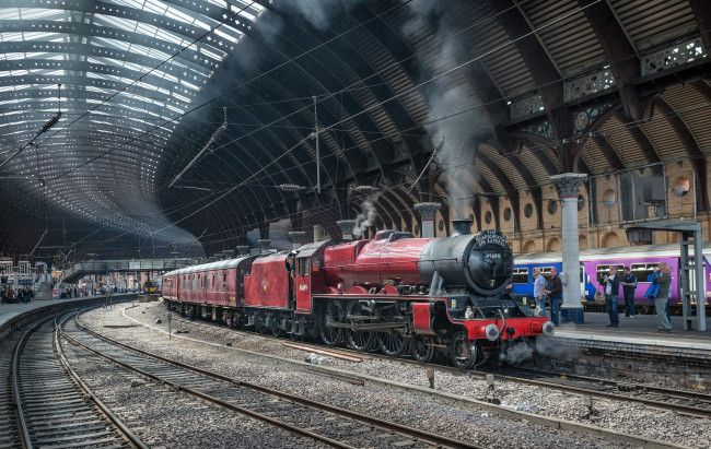 Обои картинки фото техника, паровозы, локомотив, состав