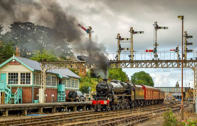 Обои картинки фото техника, паровозы, состав, локомотив