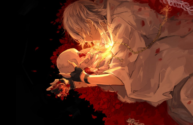 Обои картинки фото аниме, touken ranbu, танец, мечей