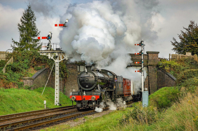 Обои картинки фото техника, паровозы, состав, локомотив