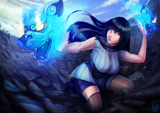 Обои картинки фото аниме, naruto, bishojo, japonese, strong, taijutsu