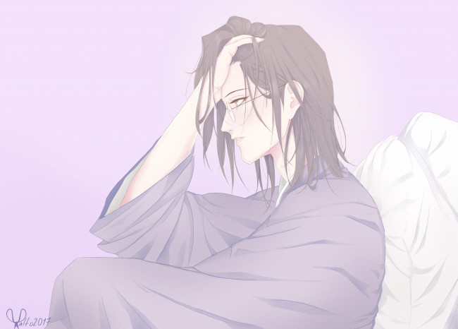 Обои картинки фото аниме, hakuouki, sannan, keisuke