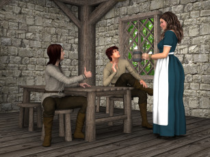 Картинка 3д+графика фантазия+ fantasy фон взгляд девушка