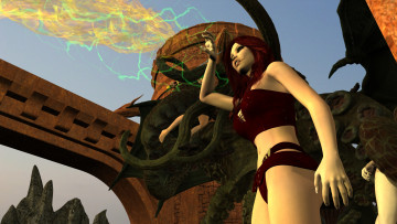 Картинка 3д+графика фантазия+ fantasy фон взгляд девушки