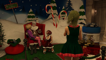 обоя 3д графика, праздники , holidays, фон, взгляд, девушки