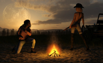 Картинка 3д+графика люди+ people фон взгляд девушки