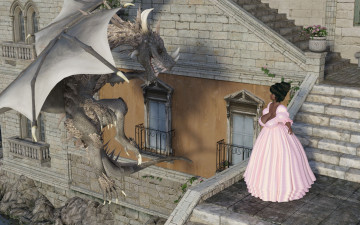 Картинка 3д+графика фантазия+ fantasy фон взгляд девушка