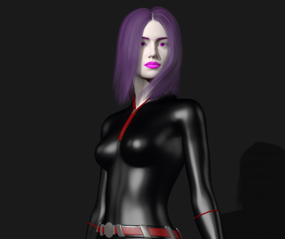 Обои картинки фото 3д графика, люди , people, взгляд, фон, девушка