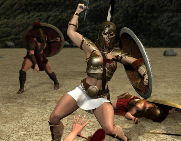 Обои картинки фото 3д графика, амазонки , amazon, амазонка, фон, взгляд, девушка