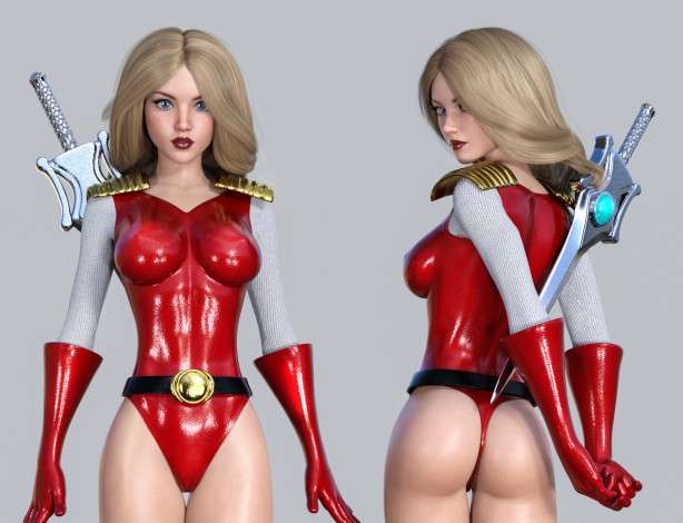 Обои картинки фото 3д графика, фантазия , fantasy, фон, взгляд, девушка