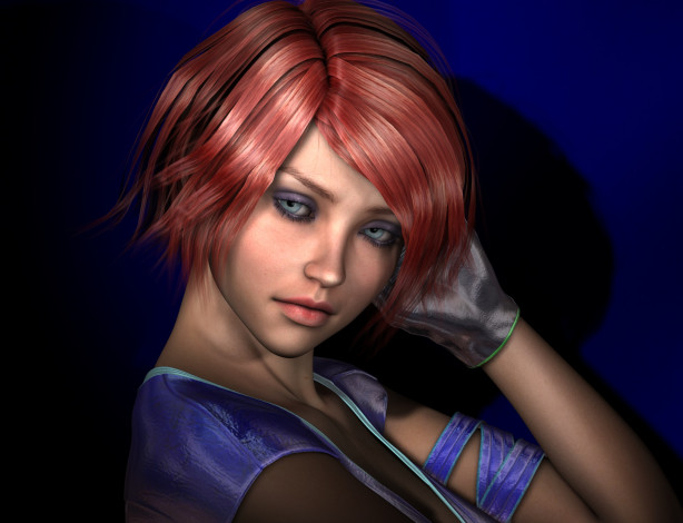 Обои картинки фото 3д графика, портрет , portraits, фон, взгляд, девушка