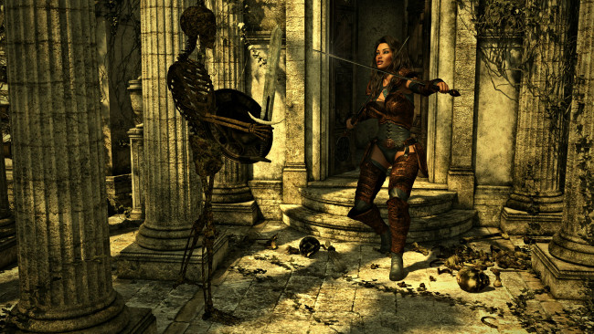 Обои картинки фото 3д графика, фантазия , fantasy, девушка, взгляд, фон