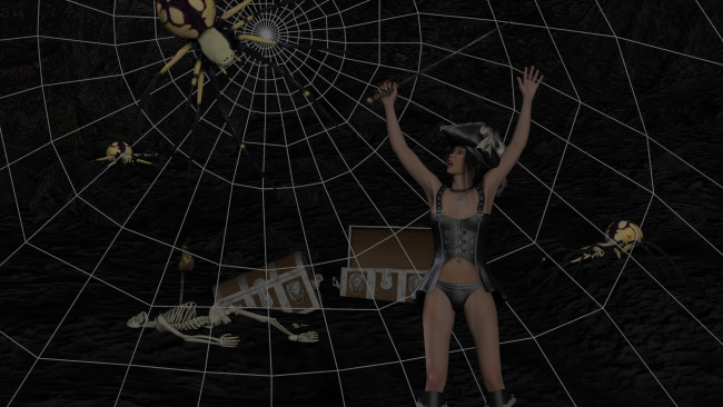 Обои картинки фото 3д графика, ужас , horror, фон, взгляд, девушка