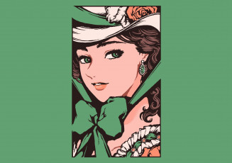 Картинка рисованное люди девушка лицо шляпа