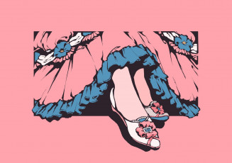 Картинка рисованное люди платье ноги туфли