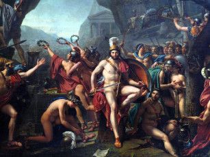 Картинка jacques-louis+david рисованное люди венки боги