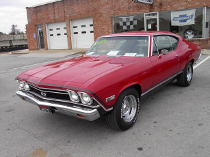 Картинка 1968 chevrolet chevelle ss classic автомобили выставки уличные фото