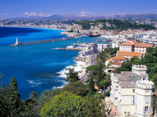Картинка coastal view nice france города пейзажи