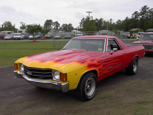 Обои картинки фото 1972, chevrolet, el, camino, classic, автомобили, выставки, уличные, фото