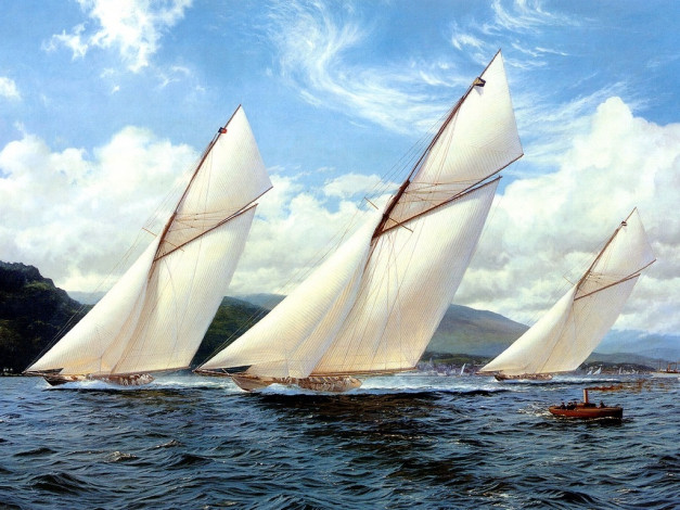 Обои картинки фото корабли, рисованные