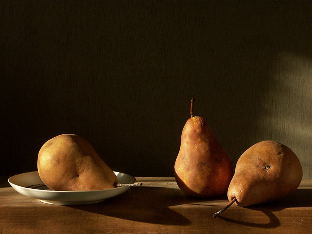 Обои картинки фото утомленные, солнцем, еда, груши