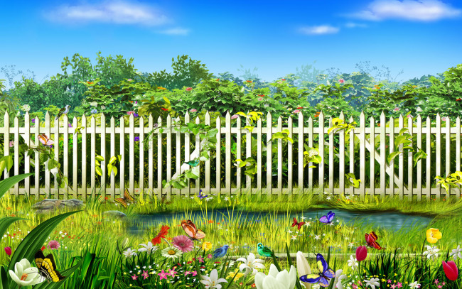 Обои картинки фото рисованные, природа