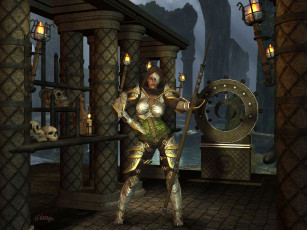 Картинка 3д графика amazon амазонки кокье черепа колоны