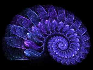 Картинка 3д графика fractal фракталы фон цвет узор