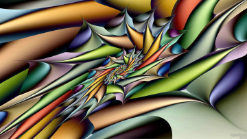 Картинка 3д графика fractal фракталы фон цвета