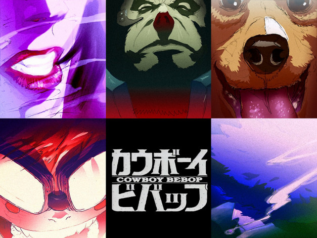 Обои картинки фото аниме, cowboy, bebop, ed, ein, spike, jet, faye