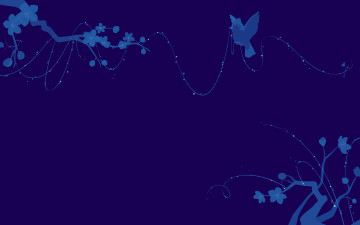 Картинка векторная графика синий птичка