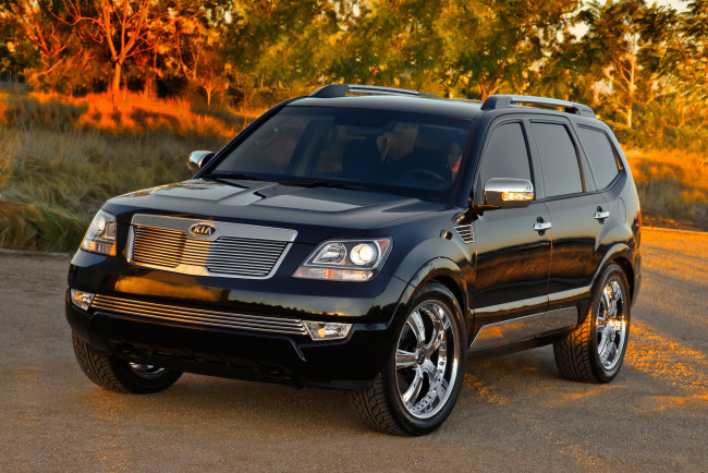 Обои картинки фото 2009, kia, borrego, автомобили