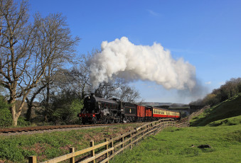 Картинка техника паровозы дорога паровоз железная рельсы