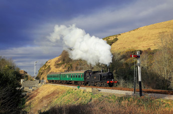 Картинка техника паровозы паровоз железная дорога рельсы