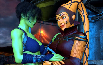 Картинка 3д+графика существа+ creatures фон взгляд халки