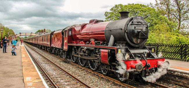 Обои картинки фото техника, паровозы, дорога, железная, рельсы, паровоз