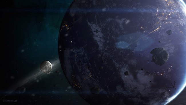 Обои картинки фото космос, арт, планеты, вселенная, галактика