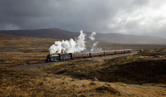 Обои картинки фото техника, паровозы, рельсы, паровоз, дорога, железная