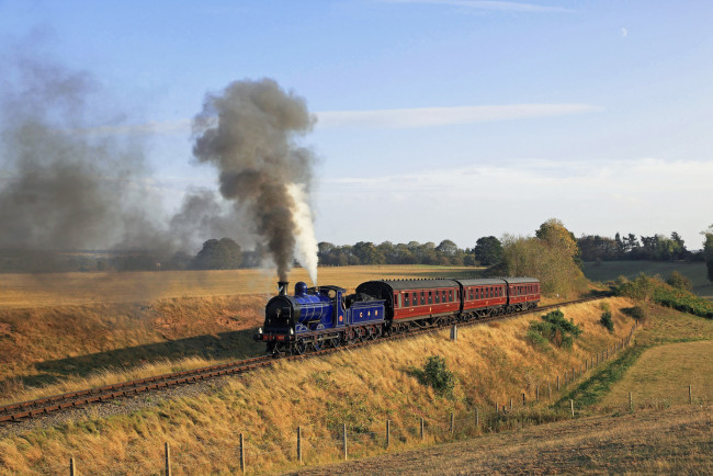 Обои картинки фото техника, паровозы, дорога, железная, паровоз, рельсы