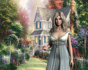 Картинка 3д+графика люди+ people фон взгляд девушка