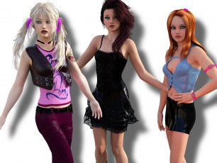 Картинка 3д+графика люди+ people взгляд девушки фон