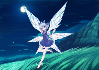 Картинка аниме touhou девушка взгляд фон