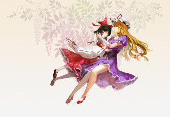 Картинка аниме touhou фон взгляд девушки