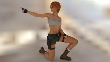 Картинка 3д+графика люди+ people девушка взгляд фон