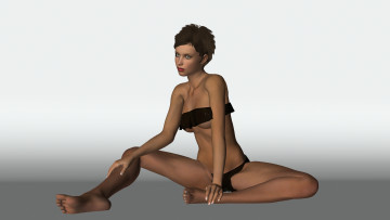 Картинка 3д+графика люди+ people девушка взгляд фон