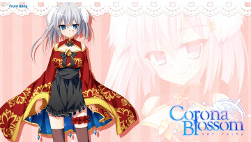 обоя corona blossom, аниме, фон, взгляд, девушка